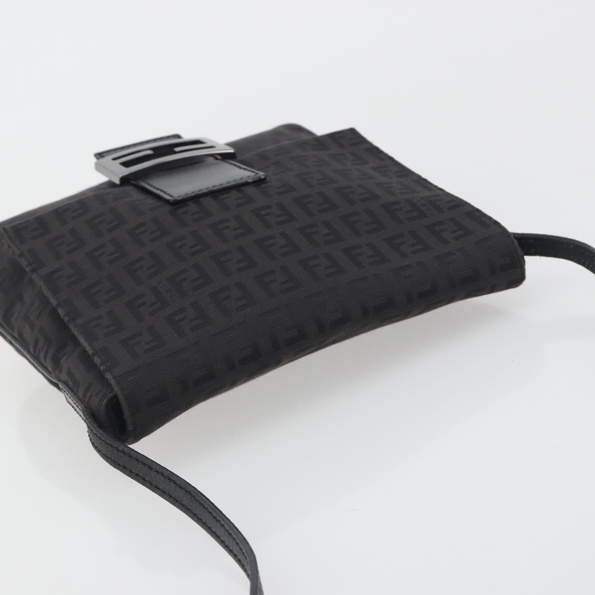 Fendi Zucchino Canvas, Black, Canvas, Handbag