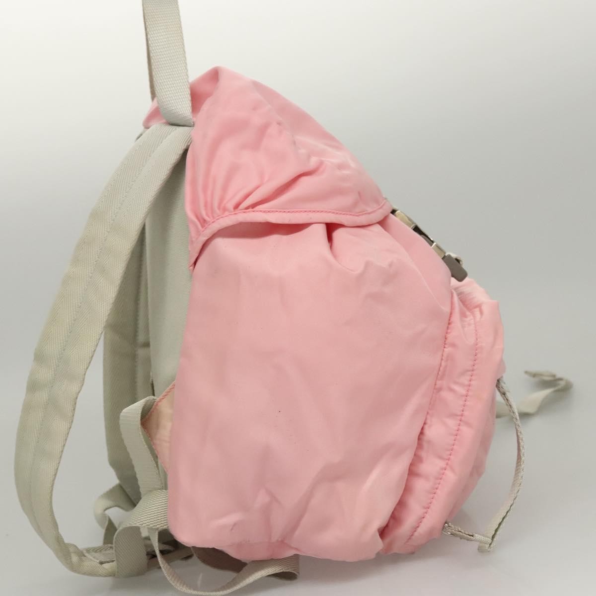 Prada Single Buckle Pocket Tessuto, Pink, Nylon, Backpack