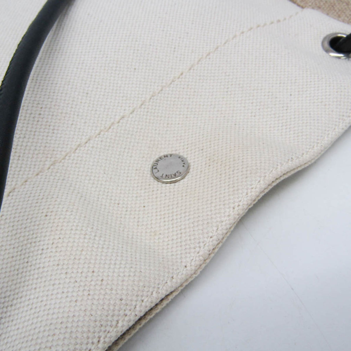 Saint Laurent Universite Flat Canvas, Beige, Canvas, Crossbody Bag