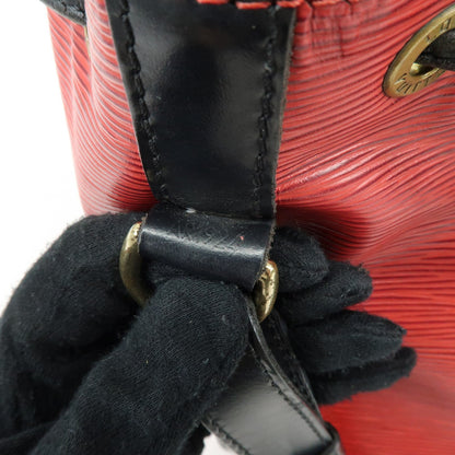 Louis Vuitton Bicolor Petit Noe Epi Leather, Red, Leather, Handbag