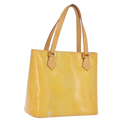 Louis Vuitton Houston Monogram Vernis, Yellow, Patent Leather, Handbag