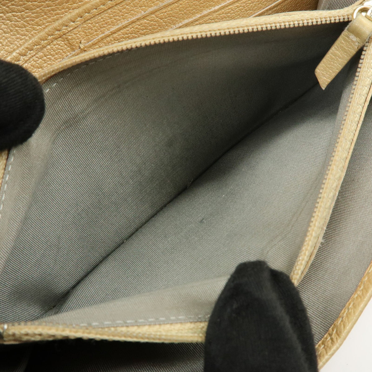 Chanel Camellia Flap Leather, Beige, Calfskin, Wallet