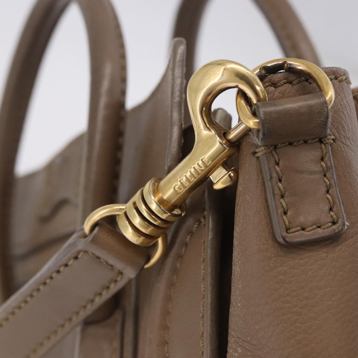 Celine Shopper Luggage Leather, Beige, Leather, Handbag