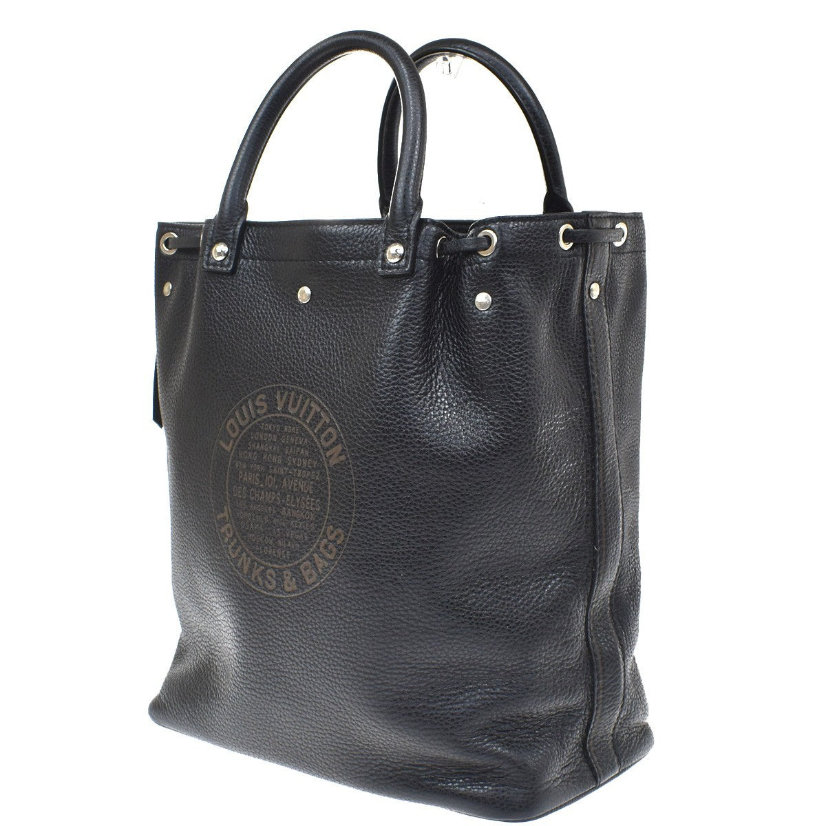 Louis Vuitton Trunks and Bags Shoe Tobago Leather, Black, Leather, Handbag