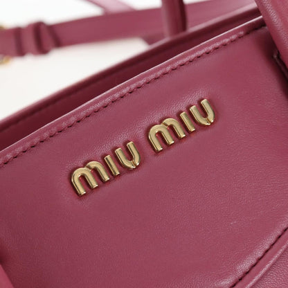 Miu Miu Beau Top Handle Leather, Pink, Leather, Handbag