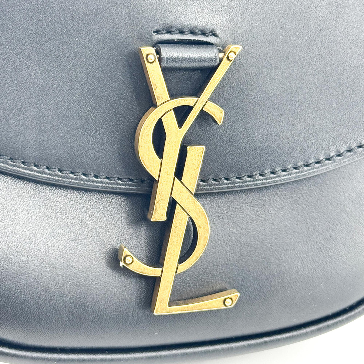 Saint Laurent Kaia Leather, Black, Leather, Shoulder Bag