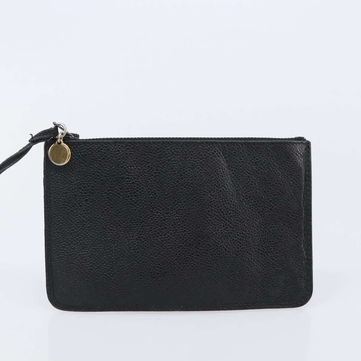 Chanel Vintage CC Drawstring Bucket Caviar, Black, Leather, Handbag
