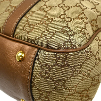 Gucci Twins GG Canvas with Leather, Beige, Canvas, Tote Bag