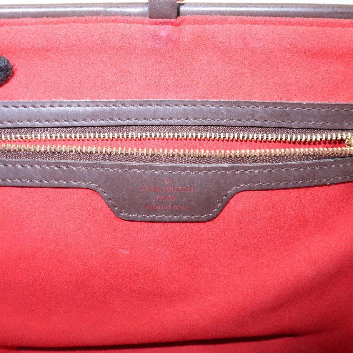 Louis Vuitton Manosque Damier, Brown, Canvas, Handbag