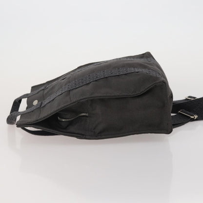 Hermes Herline Canvas, Gray, Canvas, Backpack