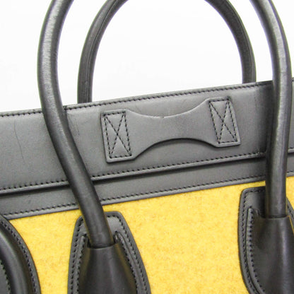 Celine Tricolor Luggage Felt, Multicolour, Leather, Handbag