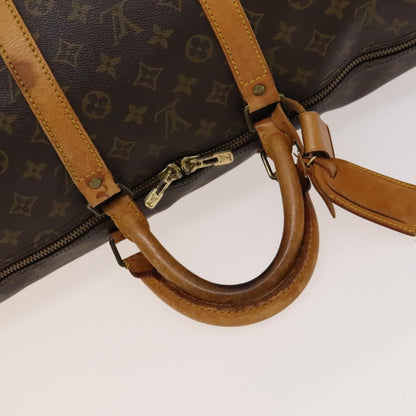 Louis Vuitton Keepall Bag Monogram Canvas, BROWN, CANVAS, Travel bag
