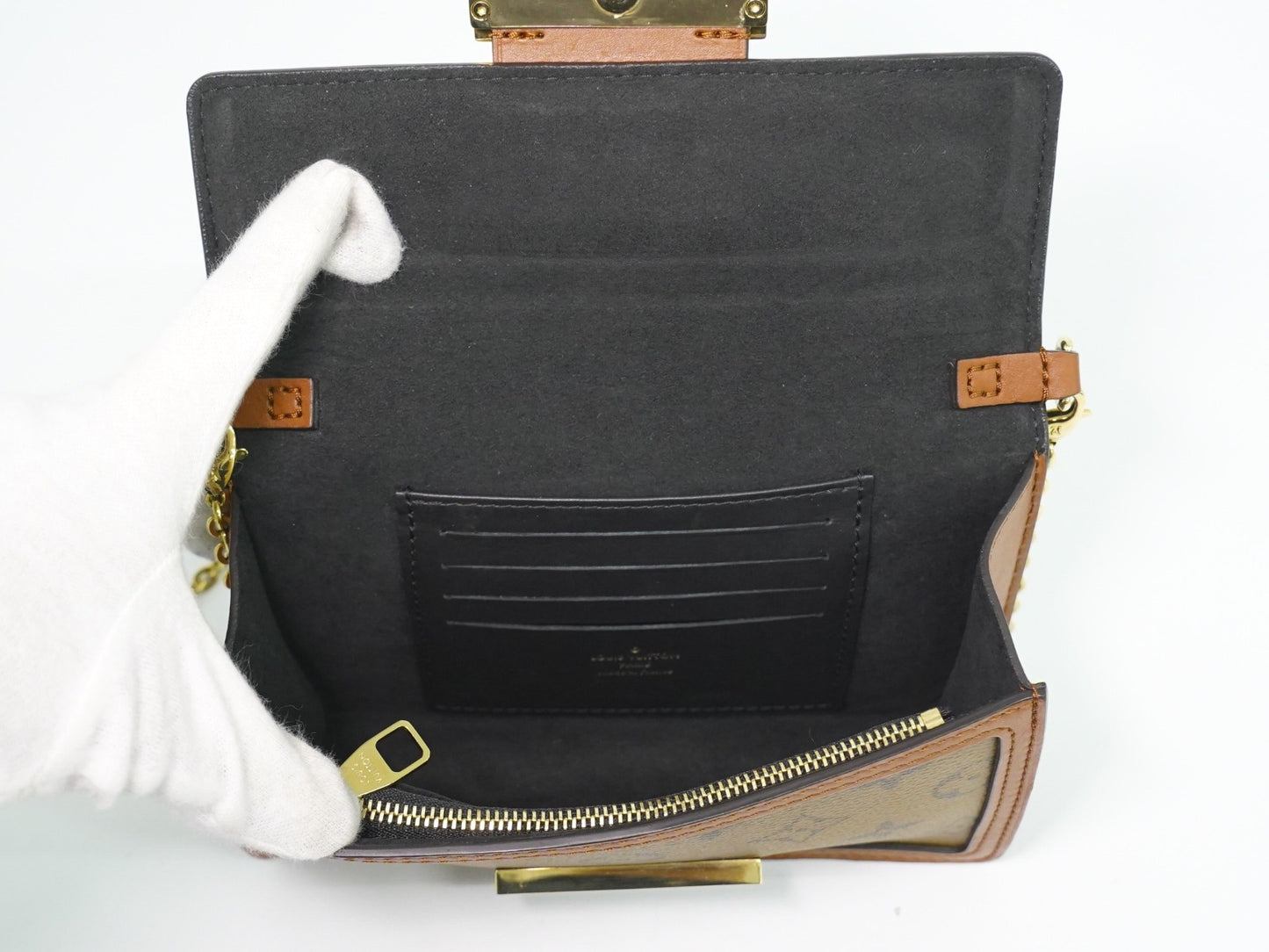 Louis Vuitton Dauphine Reverse Monogram Canvas, Brown, Canvas, Shoulder Bag