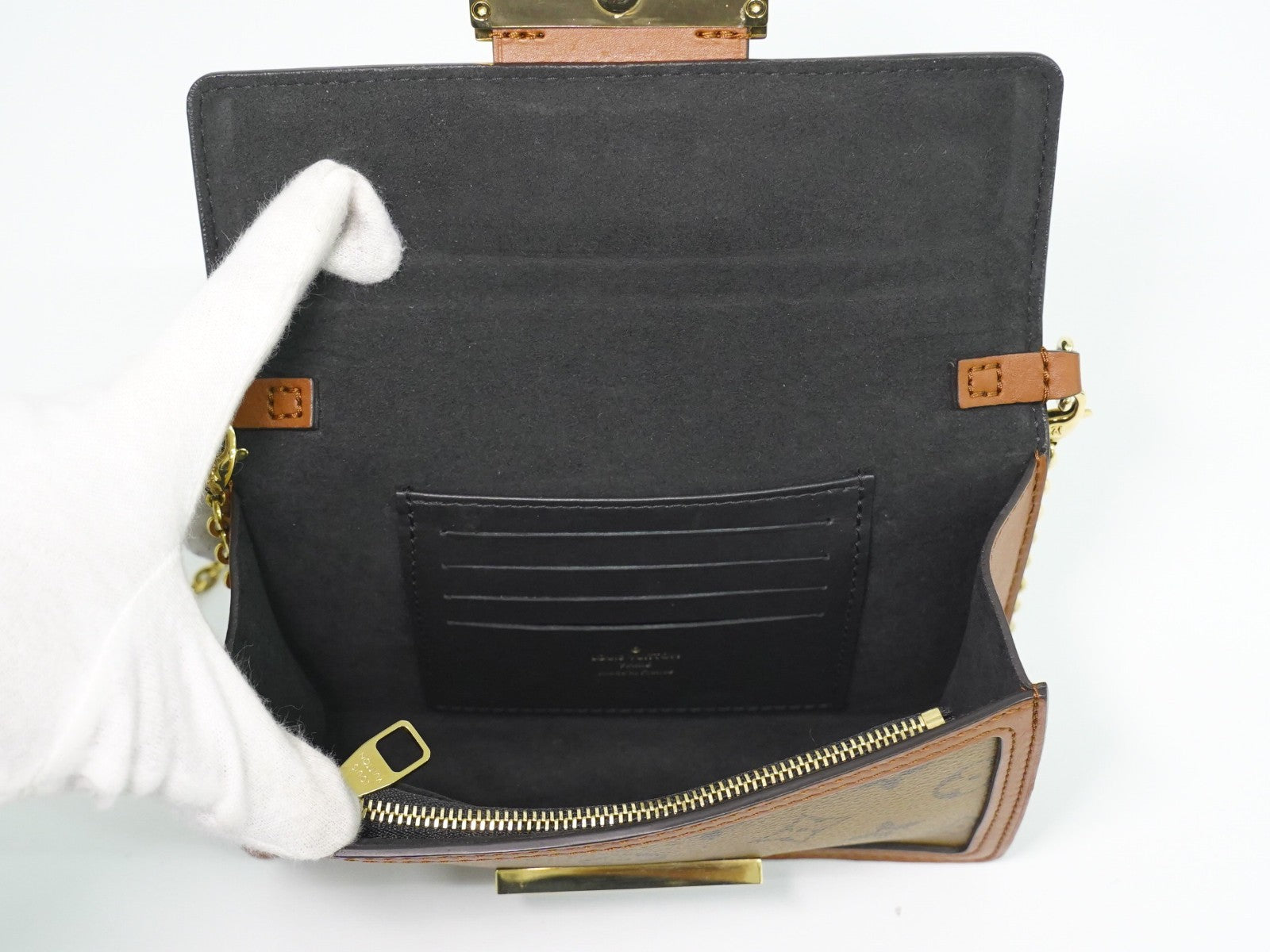 Louis Vuitton Dauphine Reverse Monogram Canvas, Brown, Canvas, Shoulder Bag