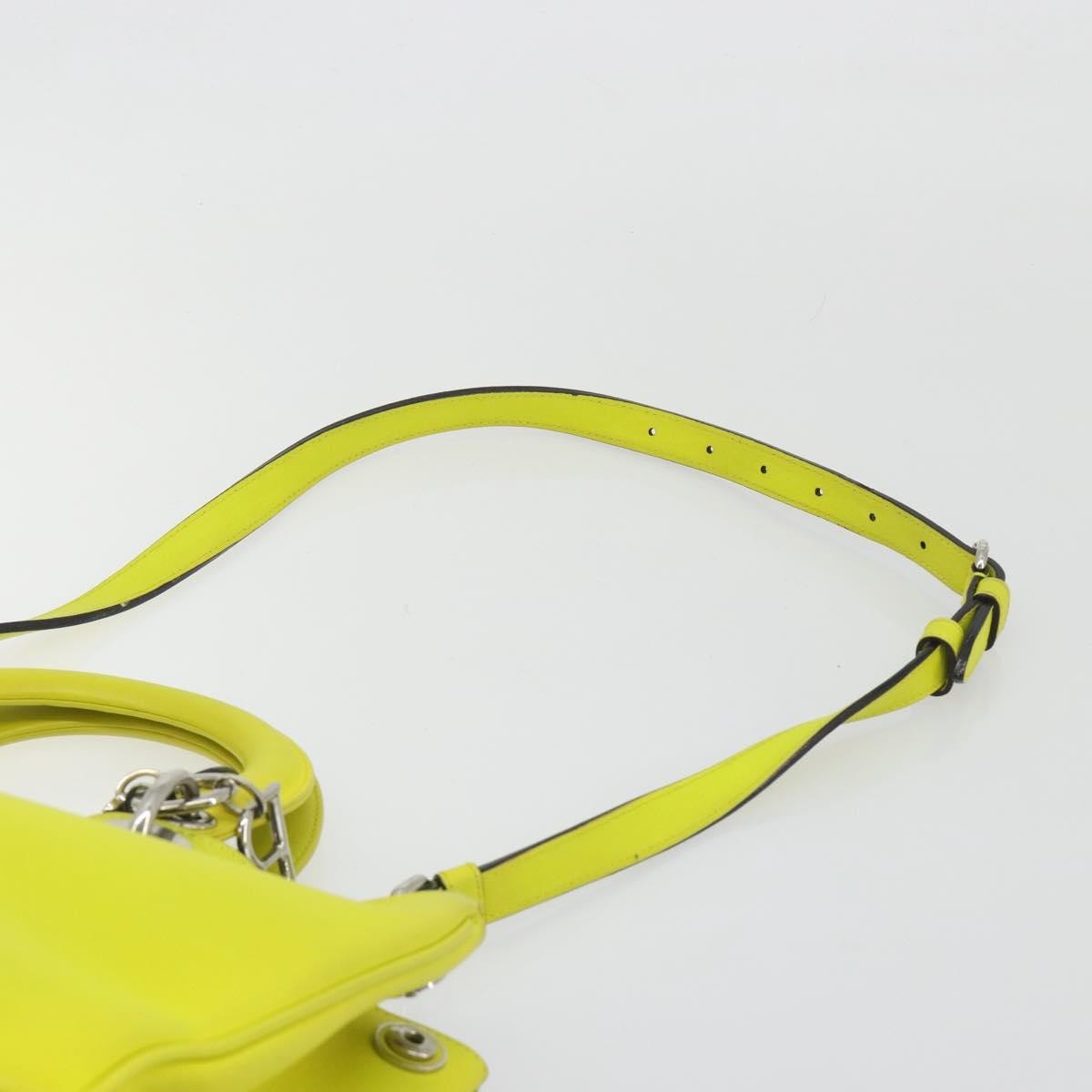 Christian Dior Diorissimo Tote Smooth Calfskin, Yellow, Leather, Handbag