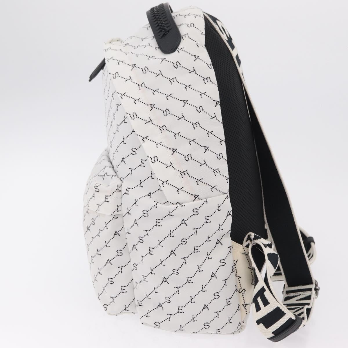 Stella McCartney Falabella Go Monogram Monogram Canvas, White, Nylon, Backpack