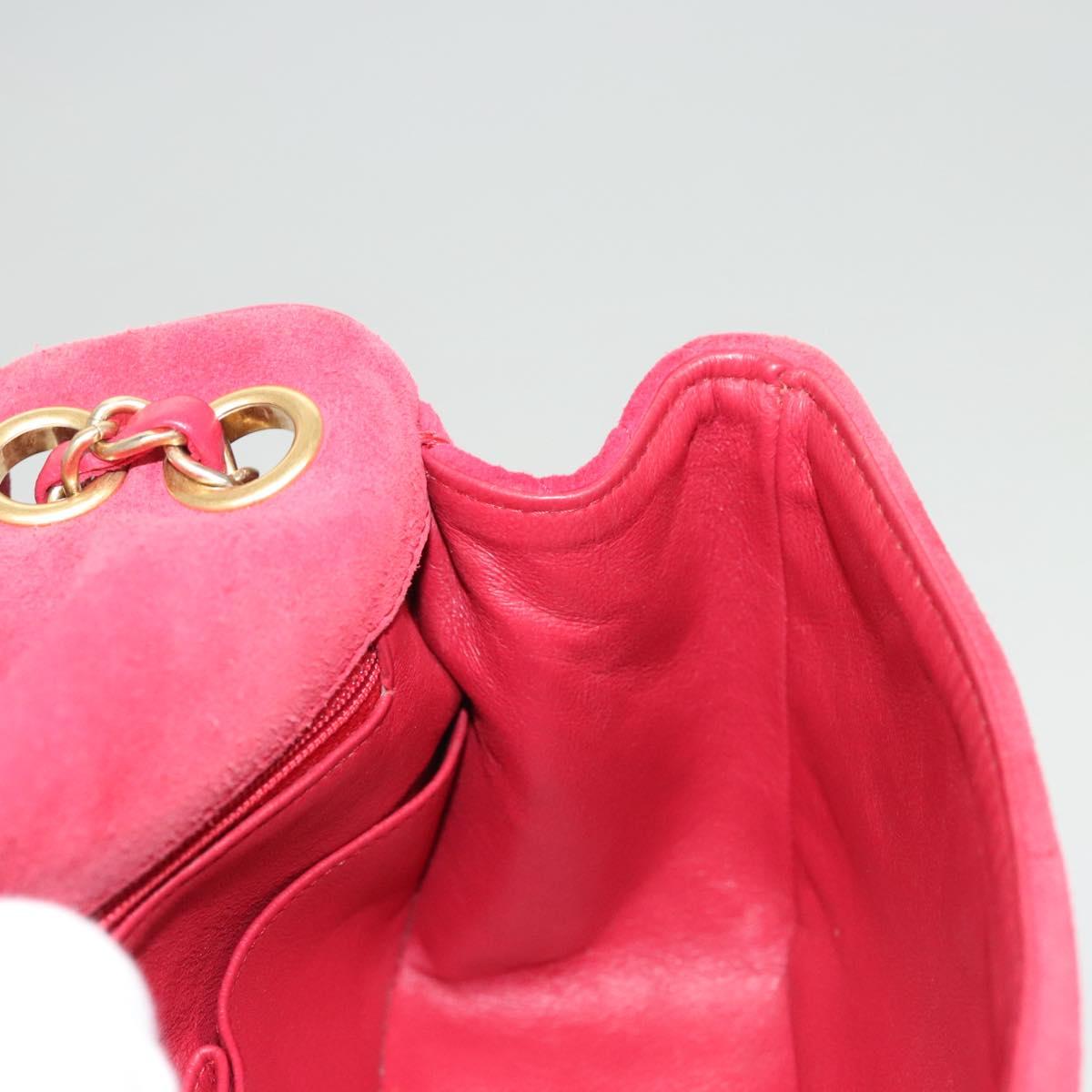 Chanel Pagoda Flap Bag Suede and Lambskin, PINK, SUEDE, Shoulder bag