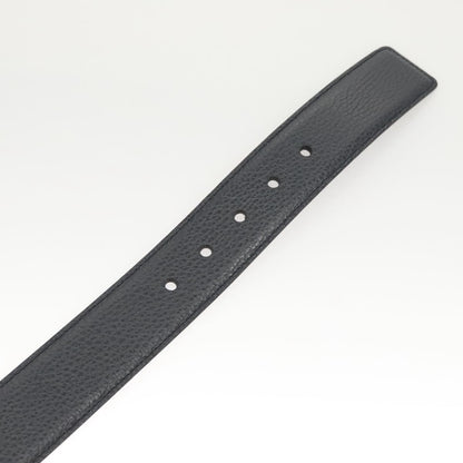 Gucci Buckle Belt Leather, Navy, Leather, Belt