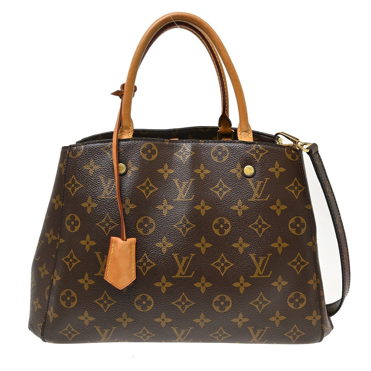 Louis Vuitton Montaigne Monogram Canvas, Brown, Canvas, Handbag