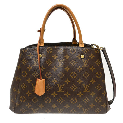 Louis Vuitton Montaigne Monogram Canvas, Brown, Canvas, Handbag