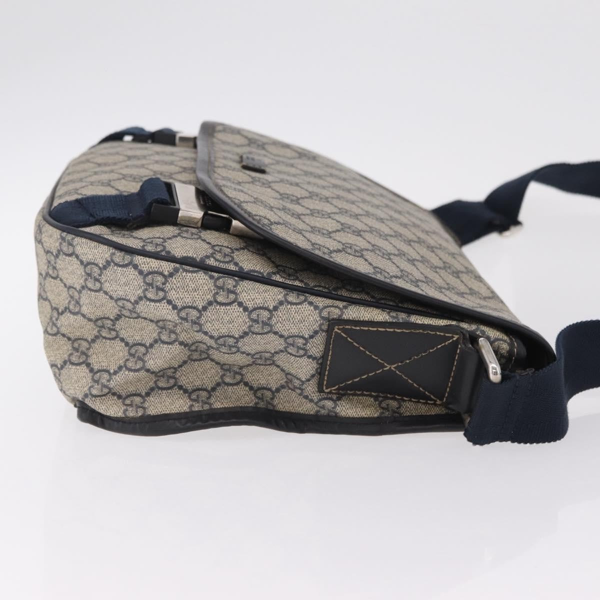 Gucci GG Messenger GG Coated Canvas, Navy, PVC, Shoulder Bag