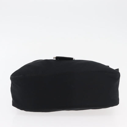 Fendi Baguette Canvas, Black, Nylon, Handbag