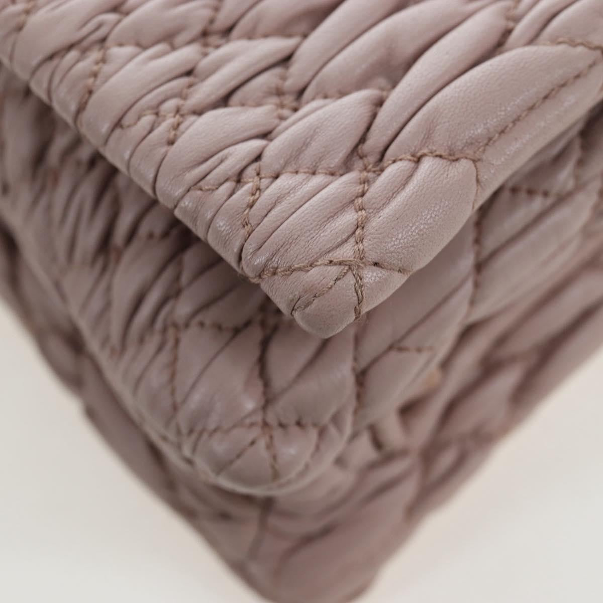 Miu Miu Crystal Clutch Matelasse Leather, Pink, Leather, Clutch