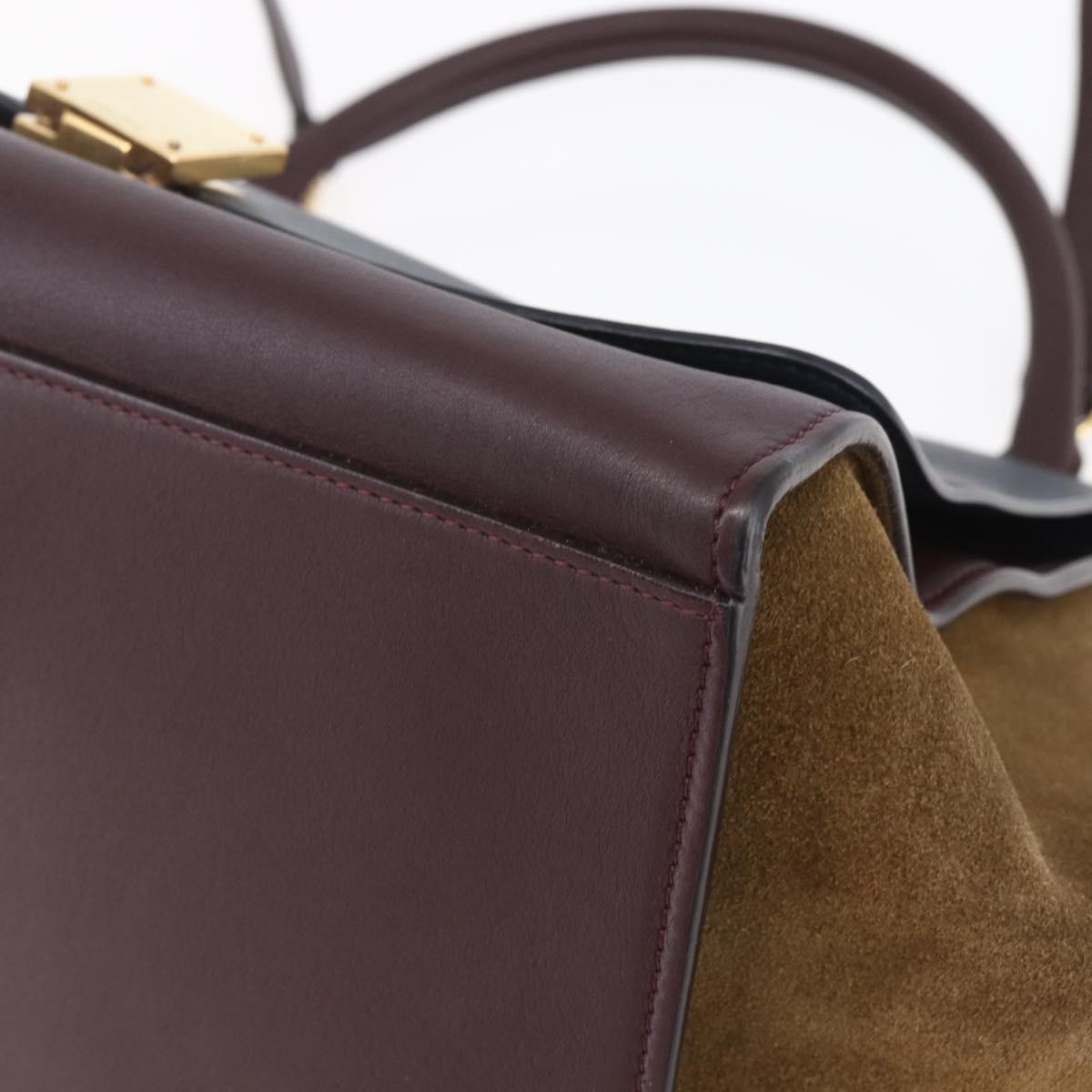 Celine Tricolor Trapeze Bag Leather, MULTICOLOUR, LEATHER, Handbag