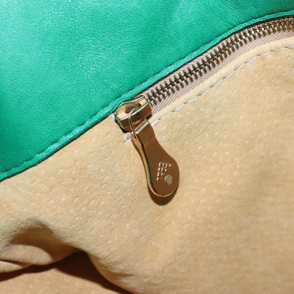 Bottega Veneta Intrecciato Shoulder Leather, Green, Leather, Shoulder Bag