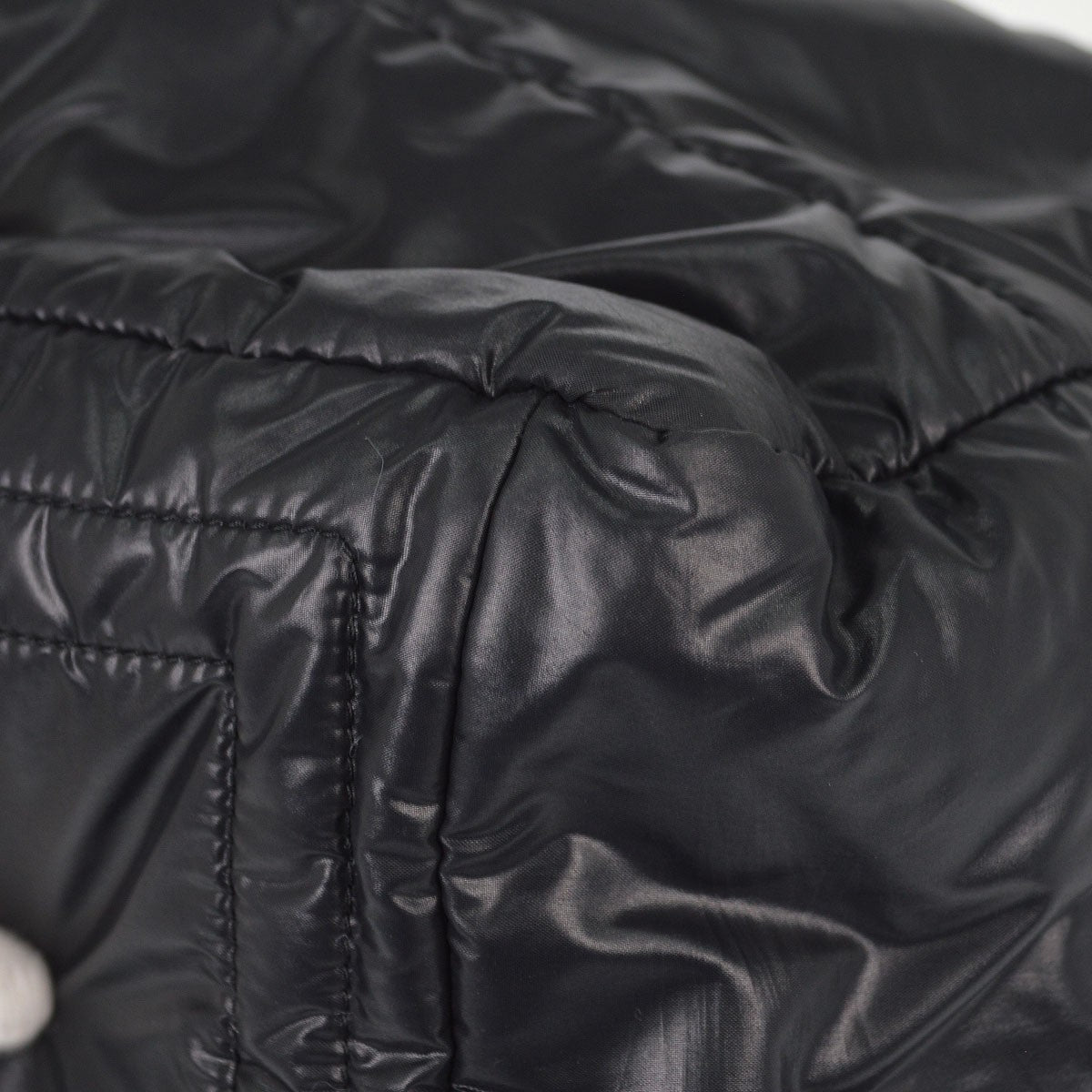 Chanel Coco Cocoon Bowling Quilted Nylon, Black, Nylon, Handbag