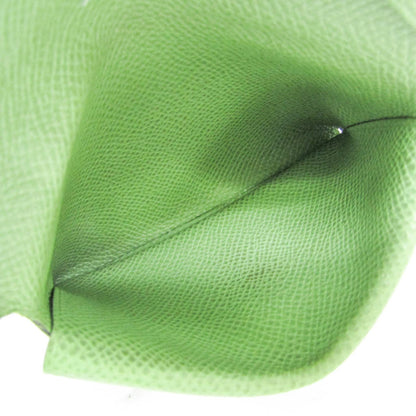 Hermes Calvi Duo Card Holder Epsom, Green, Leather, Card Holder