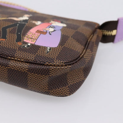 Louis Vuitton Pochette Accessoires Limited Edition Damier, Brown, Canvas, Clutch