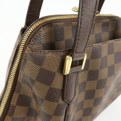 Louis Vuitton Belem Damier, Brown, Canvas, Handbag