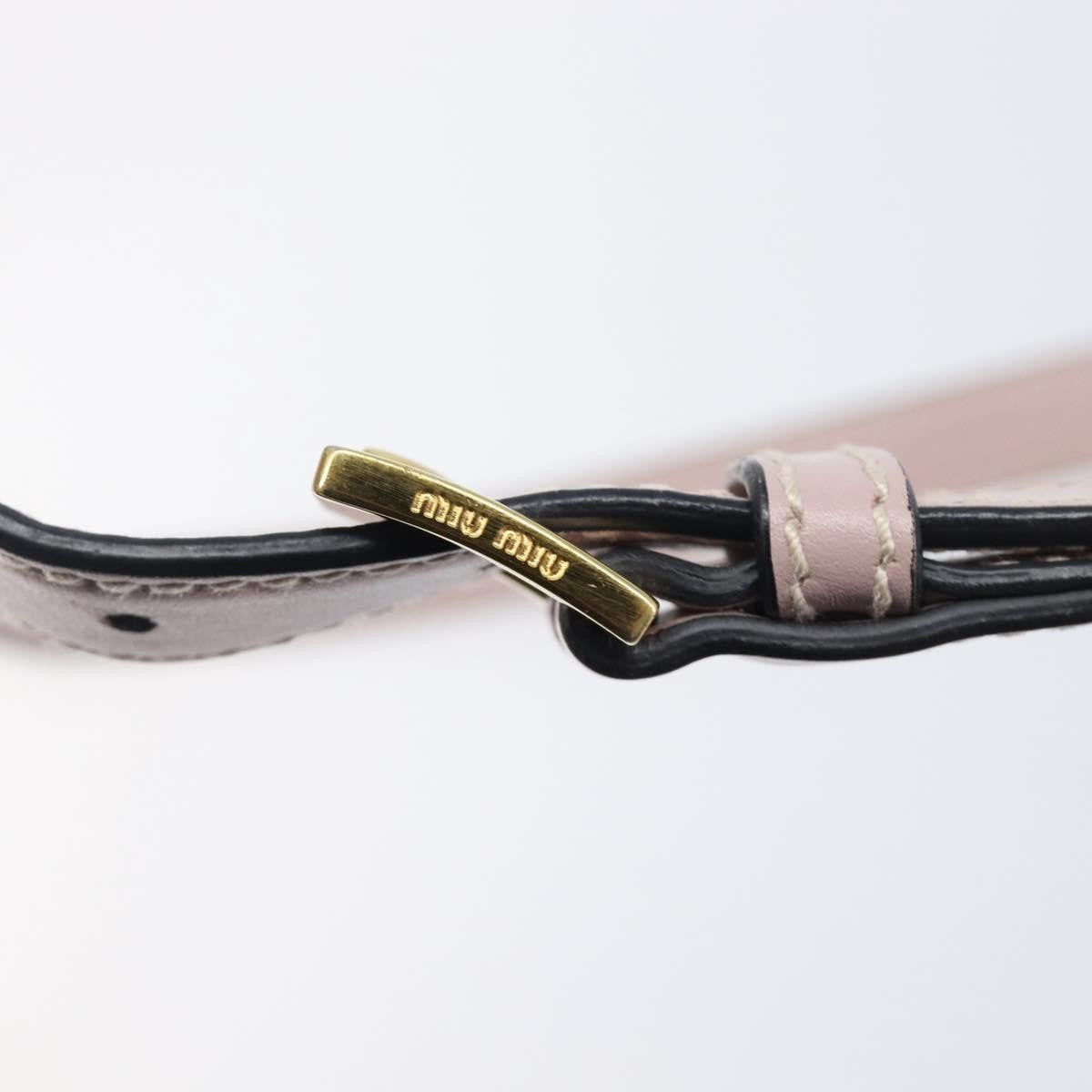 Miu Miu Madras Crystal Flap Leather, Pink, Leather, Crossbody Bag