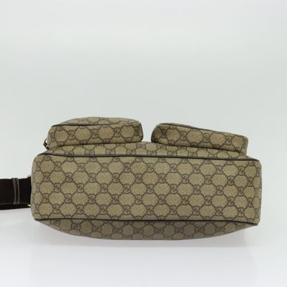 Gucci Double Pocket Messenger GG Coated Canvas, Beige, Canvas, Handbag