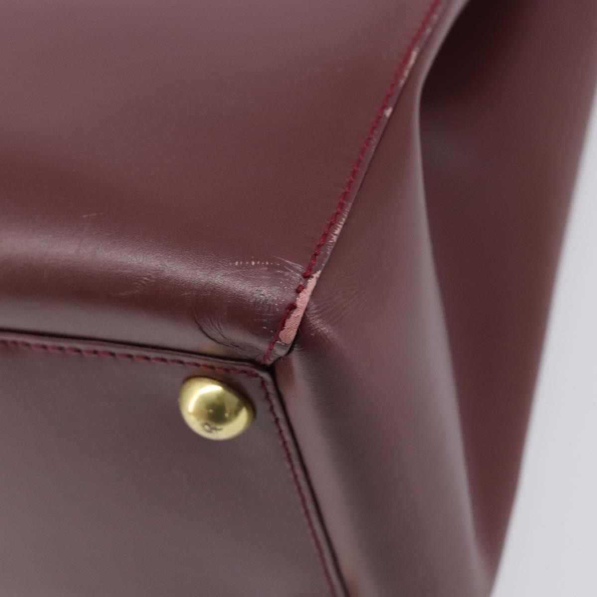 Cartier Must Line Leather, Burgundy, Leather, Handbag