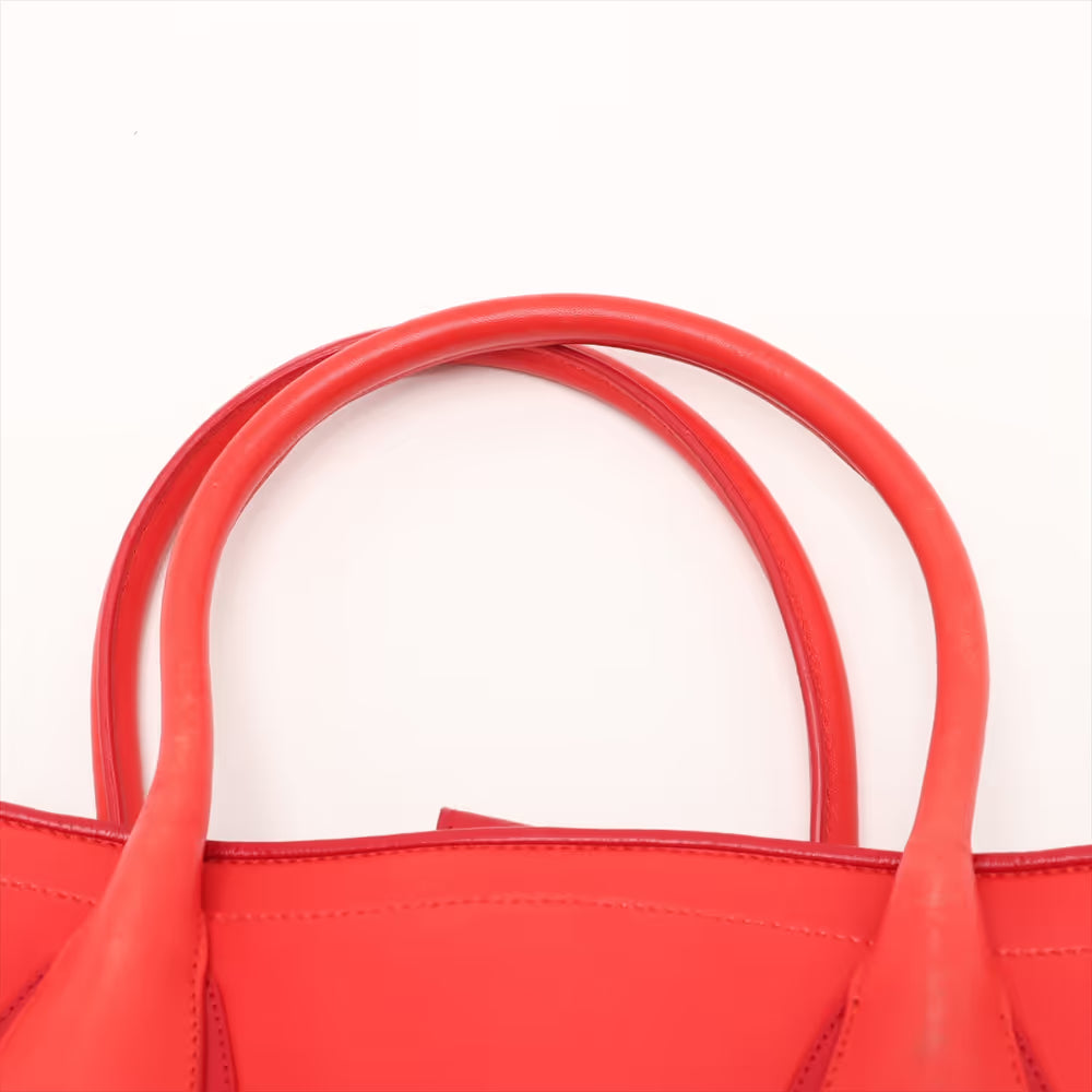 Chanel Cerf Executive Tote Leather, RED, LEATHER, Handbag