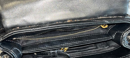 Saint Laurent Loulou NM Matelasse Chevron Leather, Black, Leather, Shoulder Bag