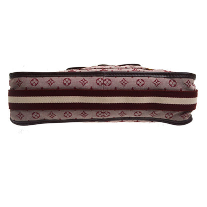Louis Vuitton Mary Kate Messenger Mini Lin, Burgundy, Canvas, Shoulder Bag
