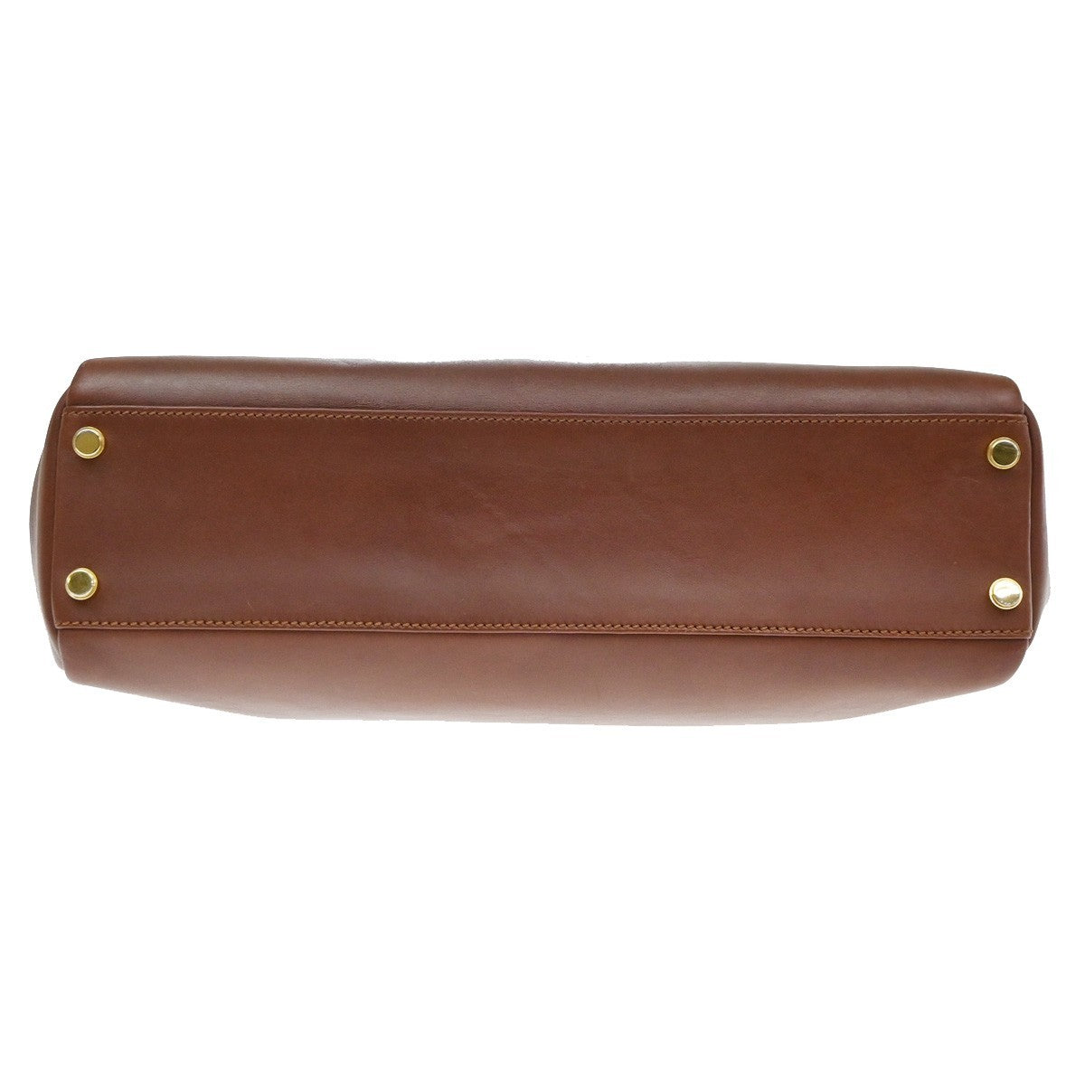 Salvatore Ferragamo Vintage Top handle Leather, Brown, Leather, Handbag