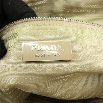Prada Bowler Canvas with Leather, Purple, Canvas, Shoulder Bag