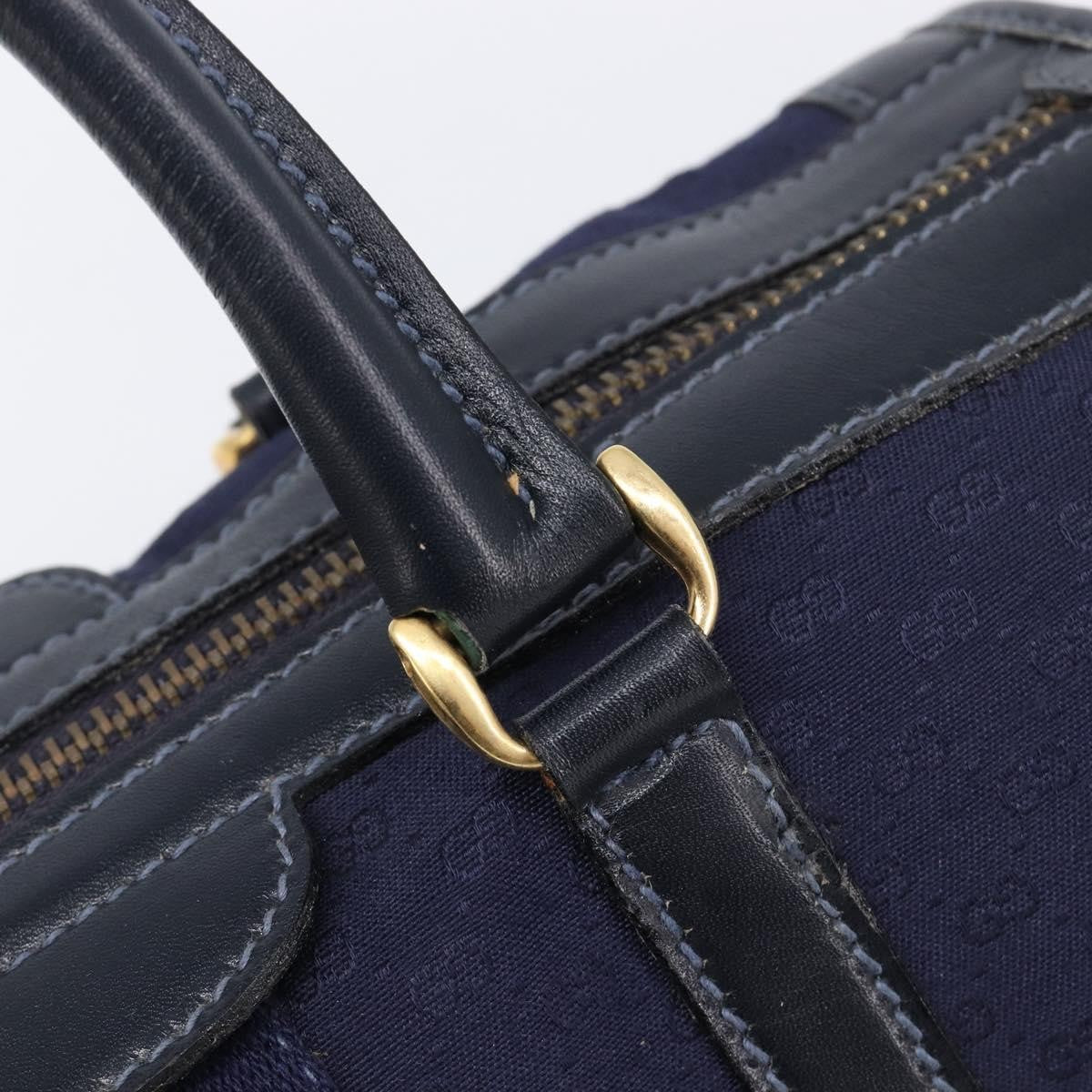 Gucci Vintage Web Boston GG Canvas, Navy, Canvas, Handbag