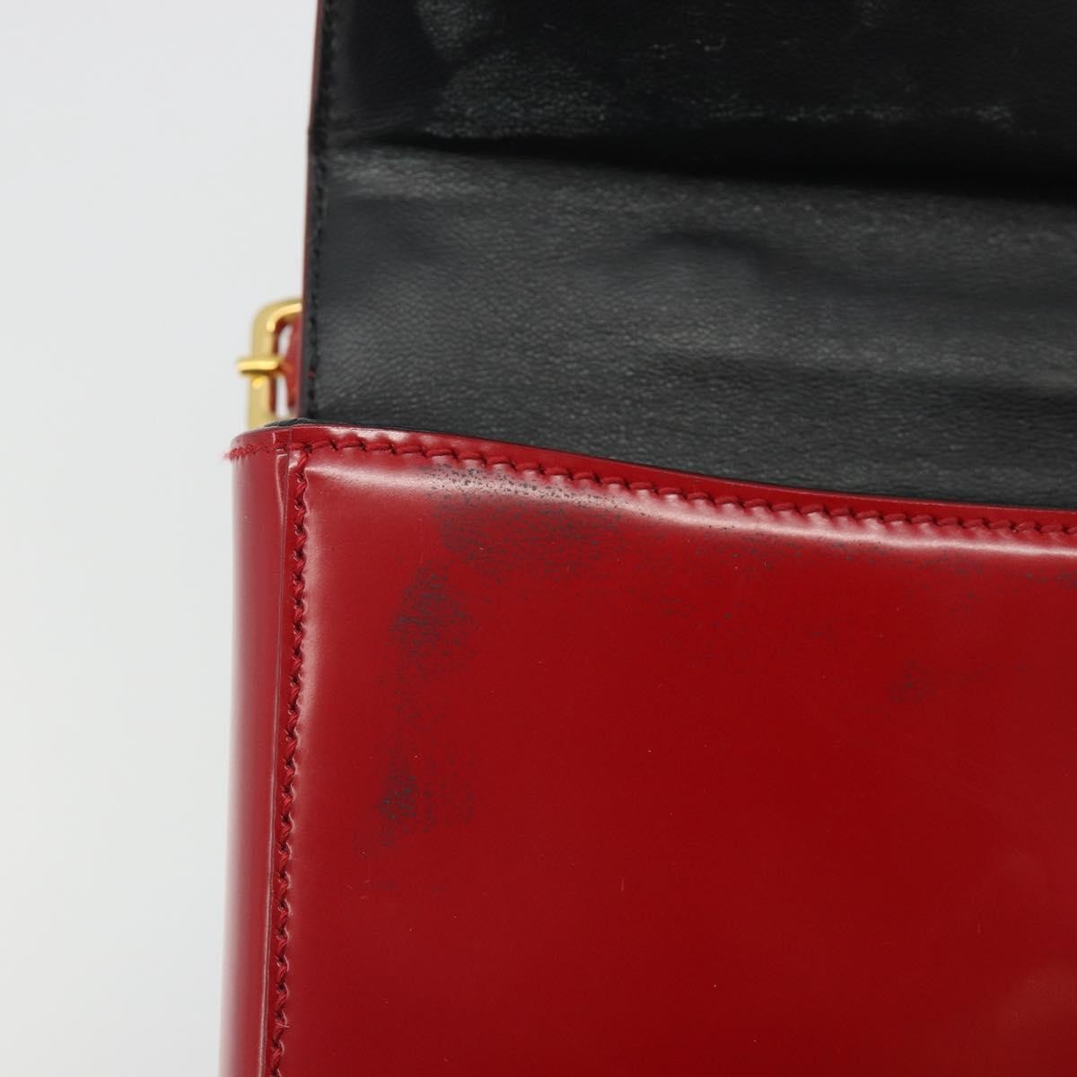Prada Bow Top handle Leather, Red, Leather, Handbag