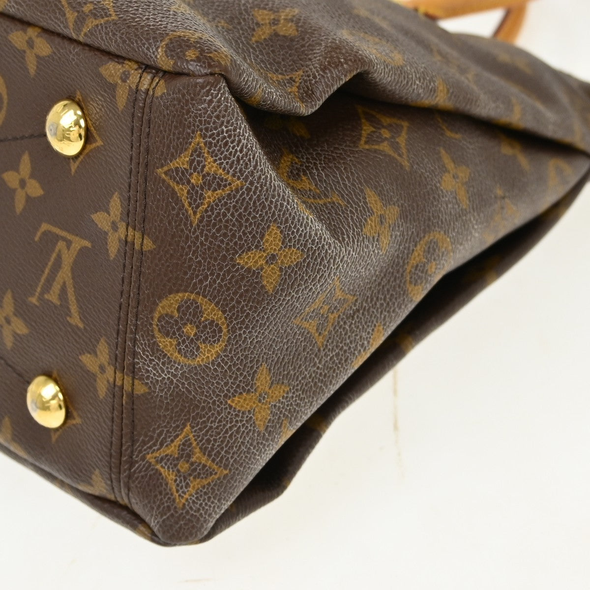 Louis Vuitton Pallas Monogram Canvas with Leather, Brown, Canvas, Tote Bag