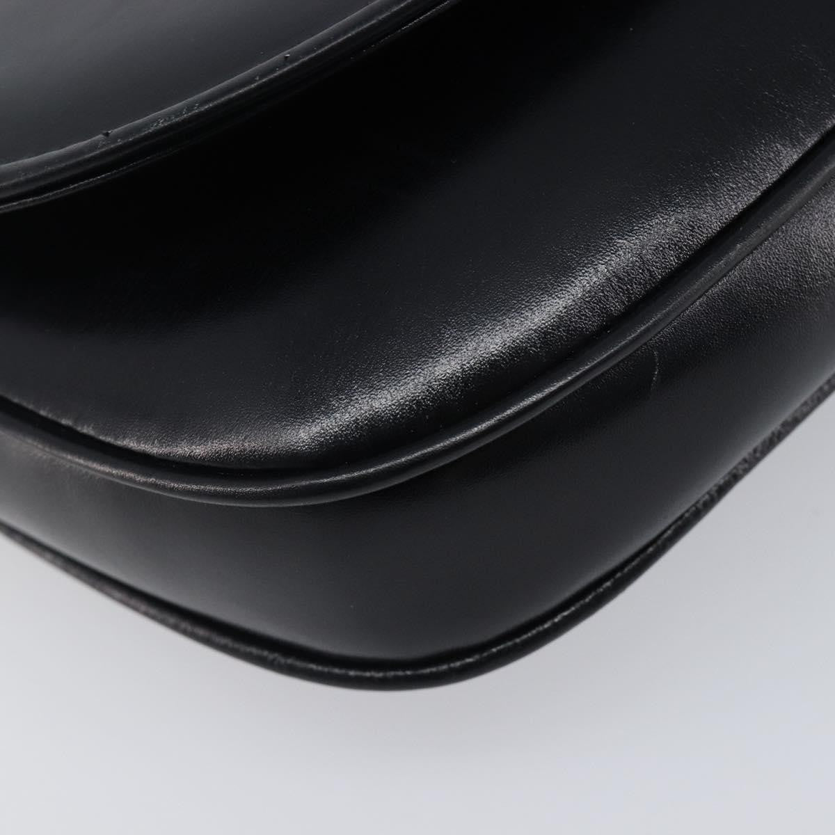 Celine Flap Shoulder Leather, Black, Leather, Shoulder Bag