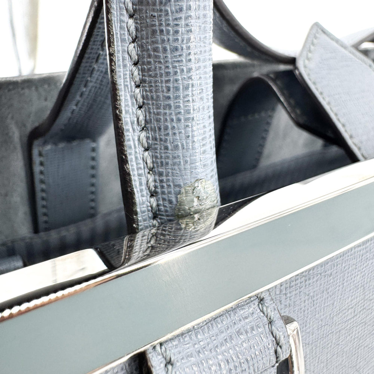 Fendi 2Jours Leather, Blue, Leather, Handbag