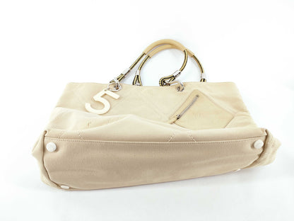 Chanel Vintage No. 5 Canvas, Beige, Canvas, Tote Bag