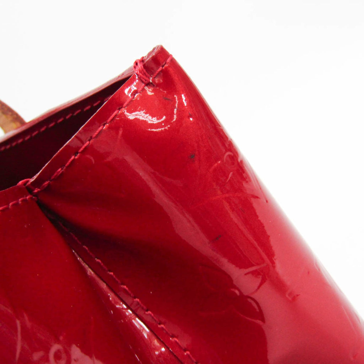 Louis Vuitton Reade Monogram Vernis, Red, Patent Leather, Handbag