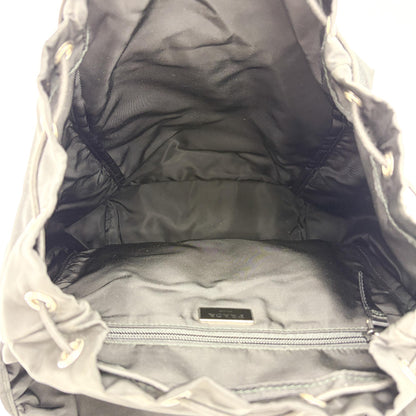 Prada Double Buckle Top Handle Tessuto, Black, Nylon, Backpack
