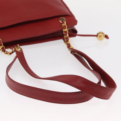 Chanel Vintage Metal CC Caviar, Red, Leather, Shoulder Bag